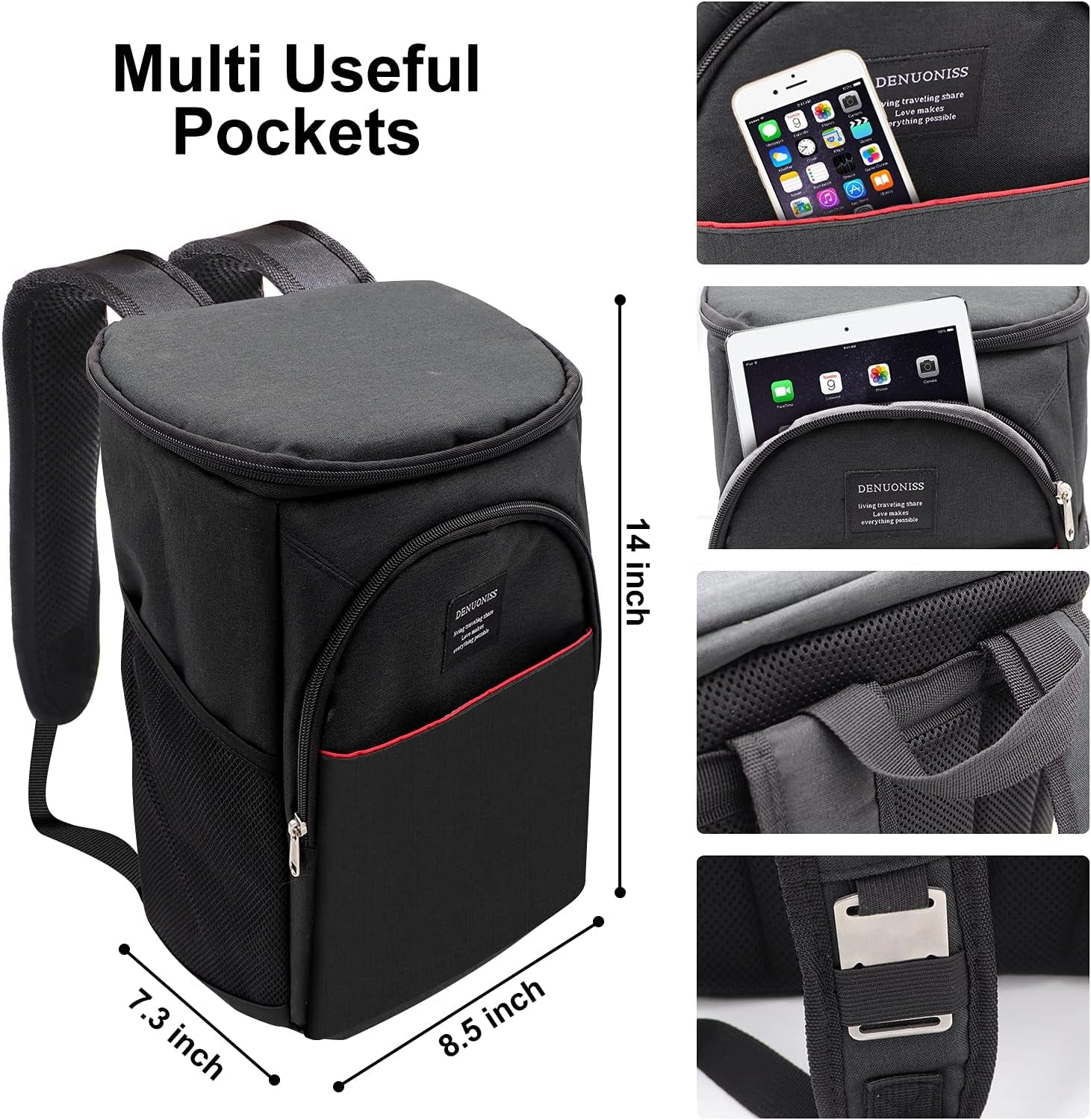 Cooler Backpack 18L Leakproof Insulated Large Capacity Lunch Cooler for Men Women to Picnics Camping