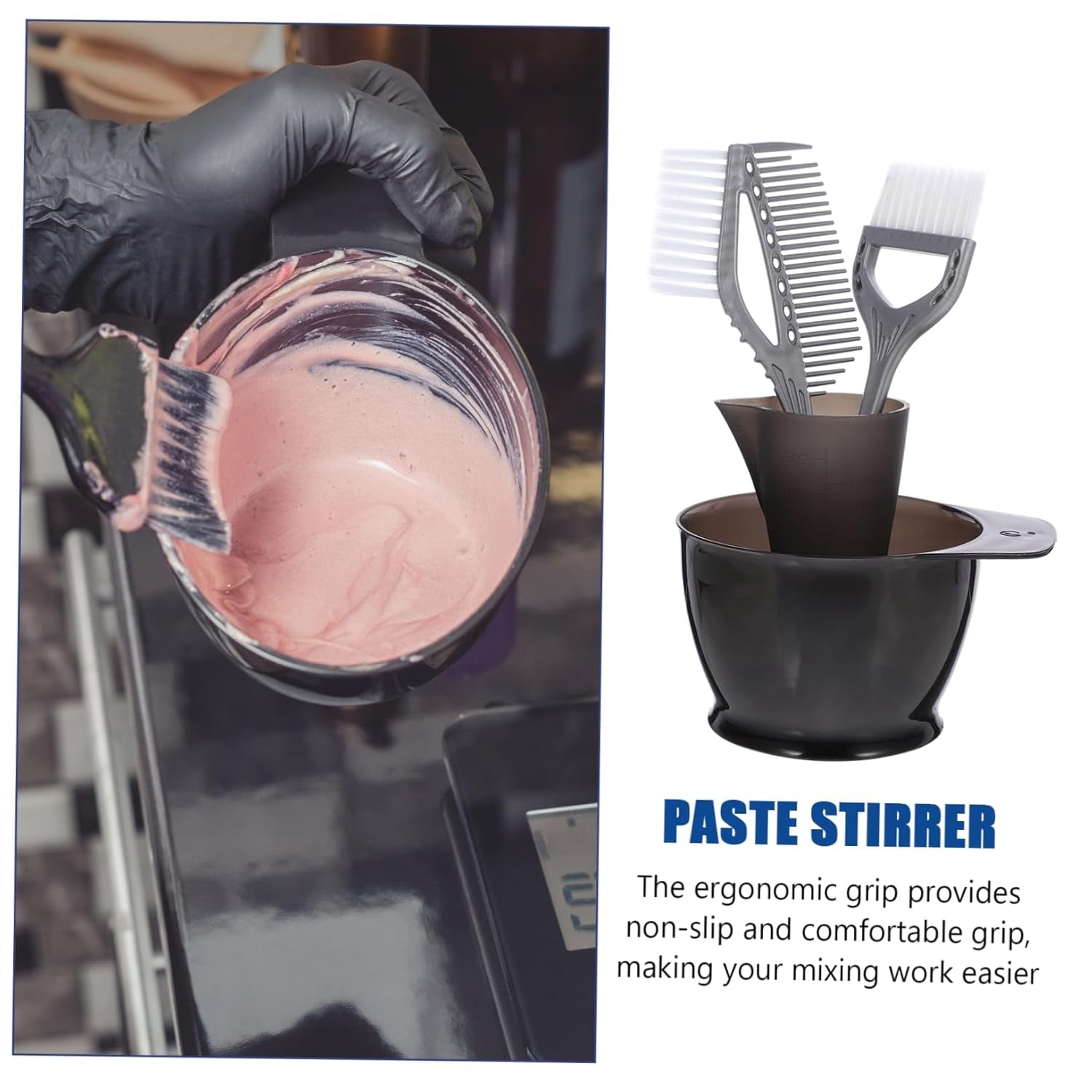 4Pcs Hair Dyeing Kit Lightweight Mixing Bowls Tint Brush and Measuring Cup for Salon and Home Use Essential Tools for Easy Hair Coloring and Projects