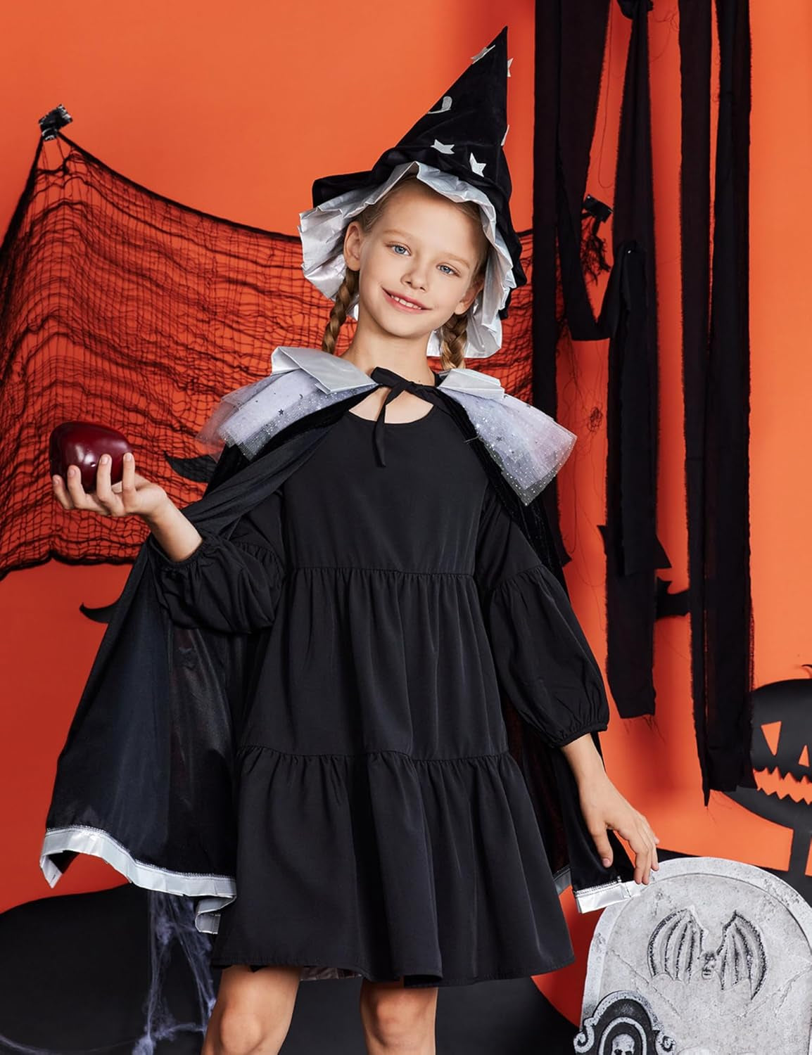 Girls Dress Long Sleeve a Line Loose Swing Ruffle Tunic Dresses