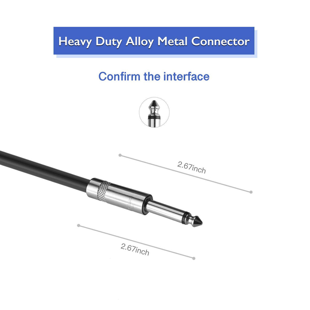 2Pack 100 Ft 1/4" to 1/4" Speaker Cables, True 12AWG Patch Cords, DJ/PA Audio Speaker Cable 12 Gauge Wire