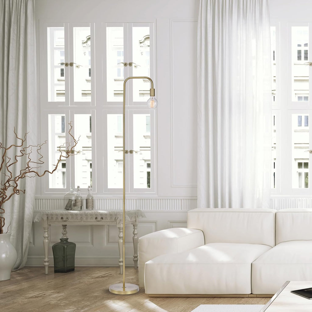 Electric 67068 Holden 70" Floor Lamp, Matte Brass, In-Line On/Off Foot Switch