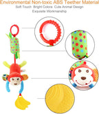 Baby Toys Infant Sensory Games Car Seats Stroller Crib Activities Montessori Learning Education Travel Essential Birthday Gifts for Newborns Toddlers Boys Girls Ages 3+ Months, Pack of 4