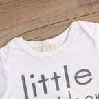 3Pcs Baby Boy Clothes Newborn Infant Bodysuit Summer Cotton Short Sleeve Romper +Pants+Hat Outfits Set (White#4, 6-12 Months)