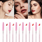400 Spoolies Mascara Wand and Lip Brush Disposable Lash Brushes for Eyelash Extensions, Lipstick Lip Gloss Wands Applicator Tool (Pink)