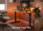 Electric Standing Desk, 48 X 24 Inches Height Adjustable Stand up Desk, Sit Stand Home Office Desk, Computer Desk, Rustic Brown