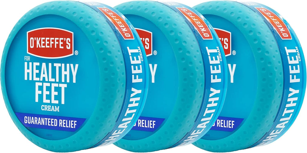for Healthy Feet Foot Cream; Guaranteed Relief for Extremely Dry; Cracked Feet; Instantly Boosts Moisture Levels; 3.2 Ounce Jar; (Pack of 3)