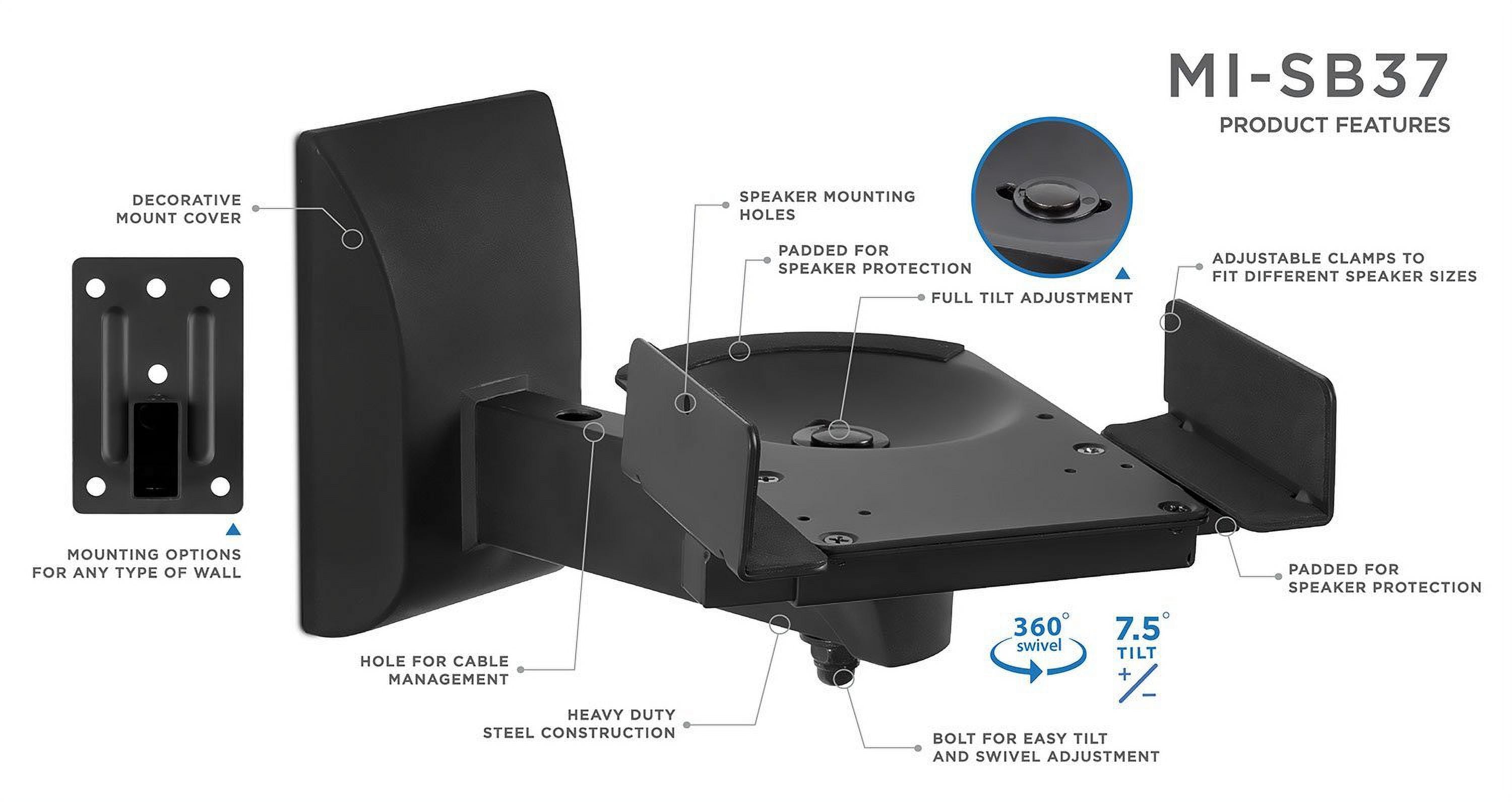 Desk Table Mount Vented Stand for Laptops and Notebooks Silver (MI-75901)