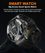 1.85" Ultra HD Smartwatch GPS Bluetooth Call Health Monitoring Watch Gym Gift