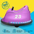 6V Electric Ride on Bumper Car for Kids & Toddlers 1.5-6 Years Old, DIY Sticker Baby Bumping Toy Gifts W/Remote Control, LED Lights & 360 Degree Spin, ASTM Certified
