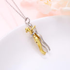 Hug Couple Necklace 925 Sterling Silver Hugging Couples Pendant Jewelry Gifts