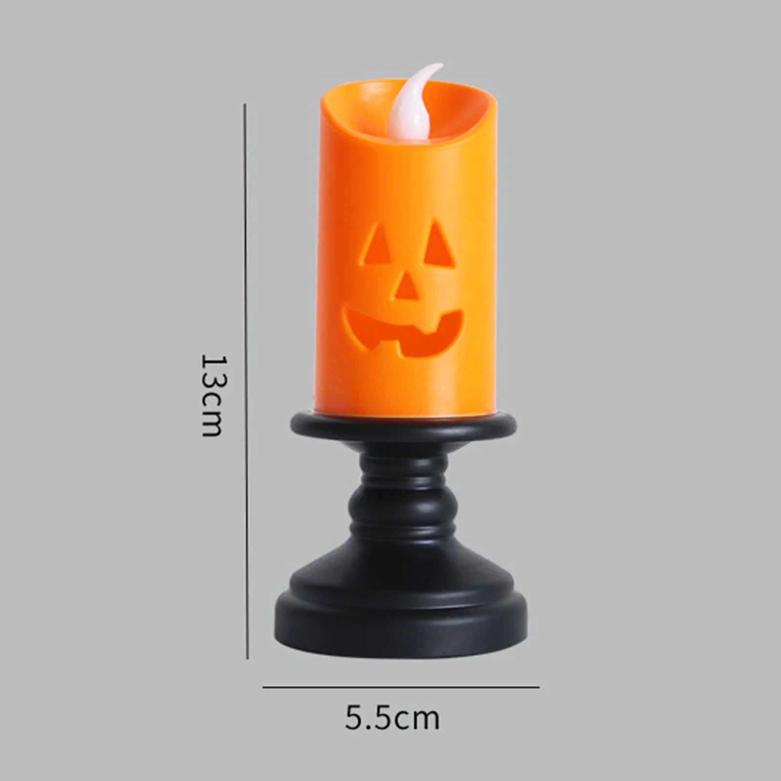 6-Pack Simulation Candle Lights, Flameless Candle Battery Operated Portable Safe Halloween Flickering Pumpkin Candle Lamps for Home Decor(Batteries Included)