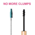 100Pcs Disposable Mascara Brushes Wands with Container, Crystal Eyelash Spoolie Brushes for Eyelash Extensions and Mascara Use Crystal Black Blue