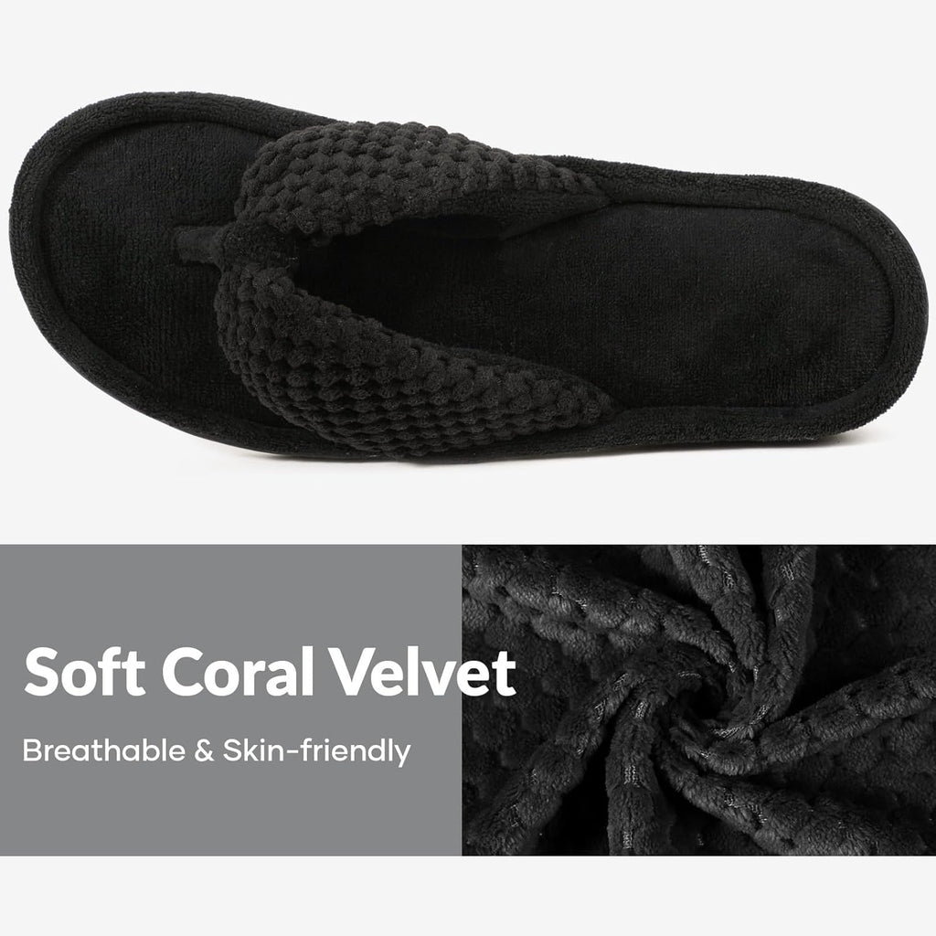 Women'S Popcorn Flip Flop House Slipper with Memory Foam