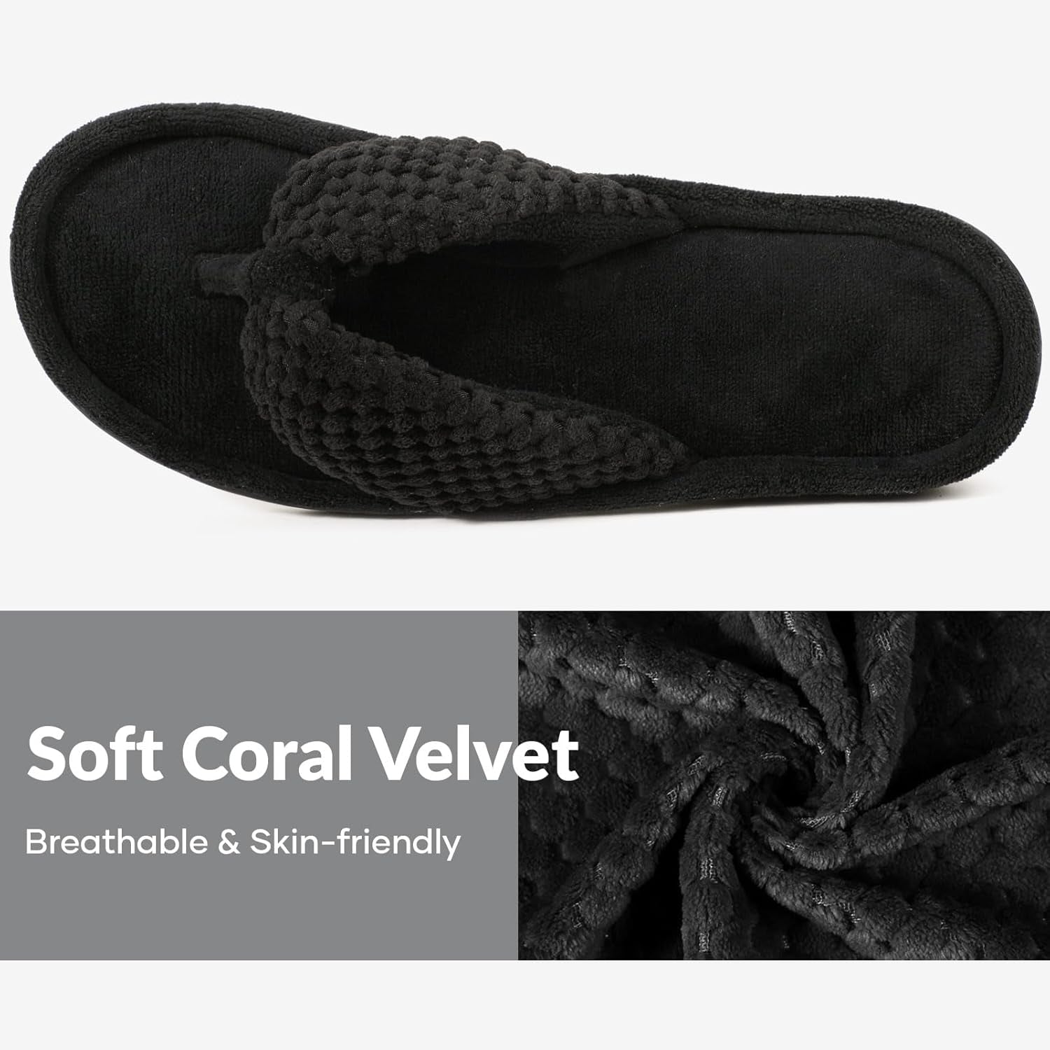 Women'S Popcorn Flip Flop House Slipper with Memory Foam