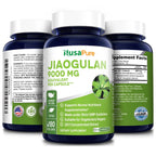Jiaogulan 9000Mg 180 Veggie Caps (20:1 Extract, Vegetarian, Non-Gmo, Gluten-Free), Dietary Supplement for Adult Health & Wellness
