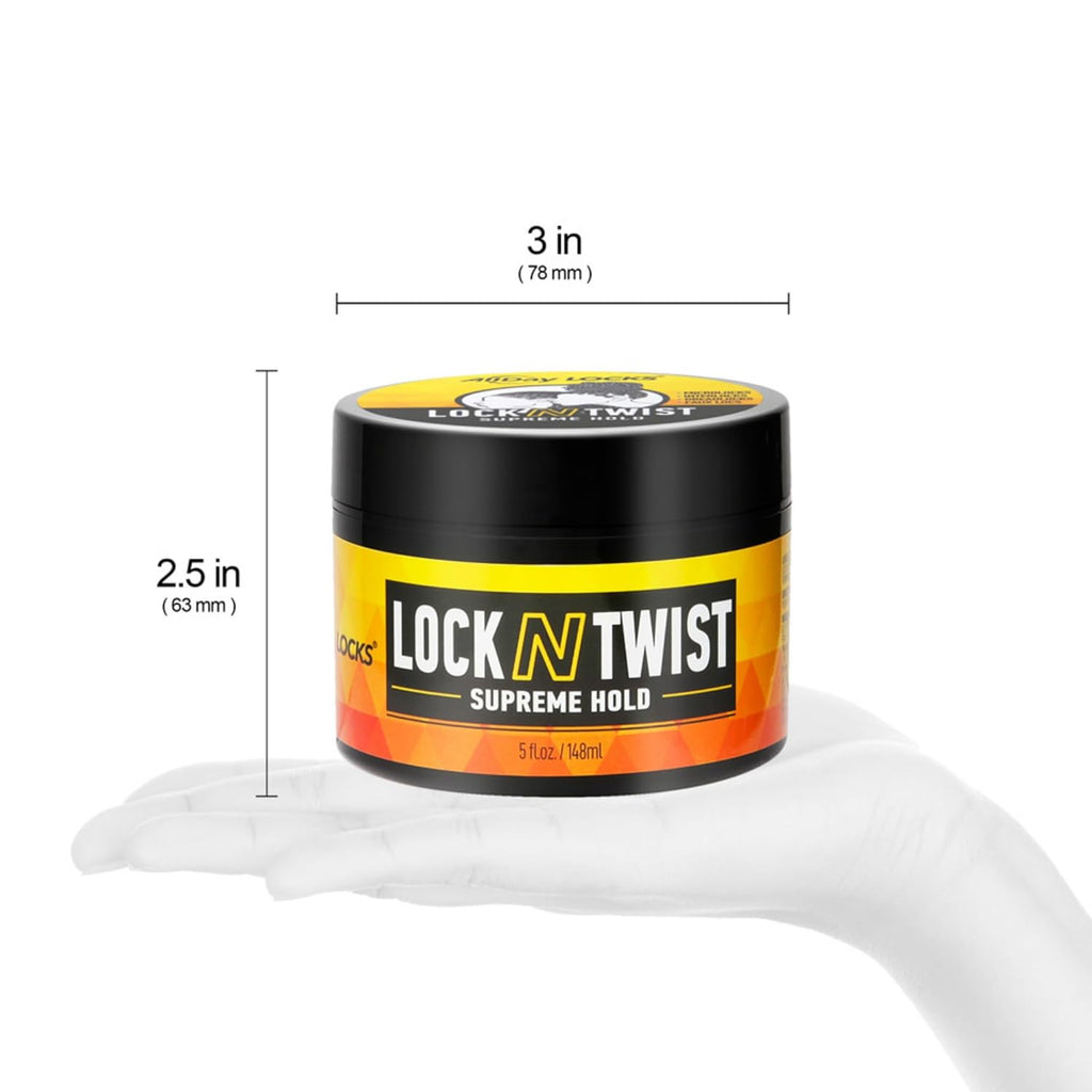 Lock N Twist (5 Oz) | Supreme Hold, No Frizz or Flaking | Hydrating, Nourishing Locking Gel | Grape & Avocado-Infused | Lock & Twist Braids, Locks, Twists, Cornrows | 5 Oz