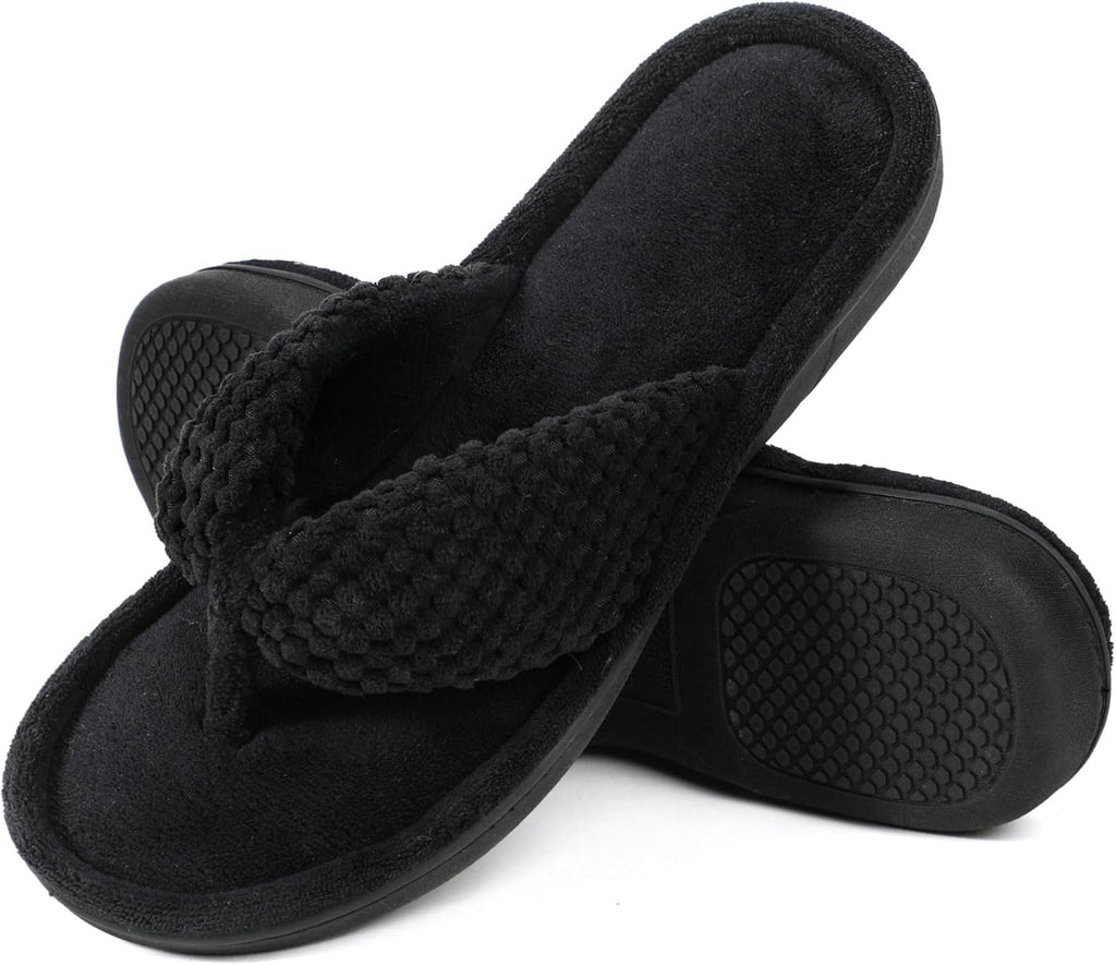 Women'S Popcorn Flip Flop House Slipper with Memory Foam