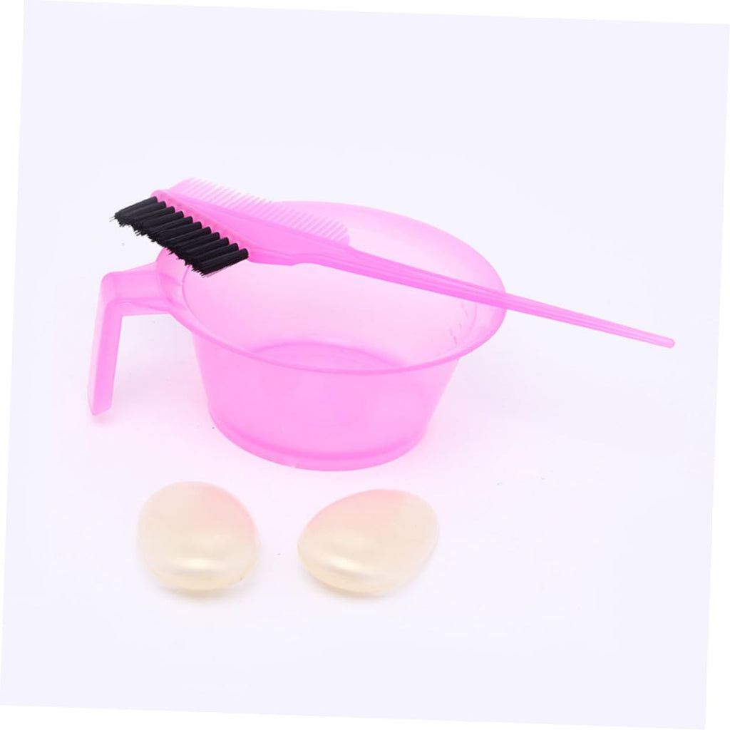 4Sets Professional Hair Dye Bowl Hair Dyeing Comb Brush Double Sided Salon Coloring Tool Easy to Use Wash