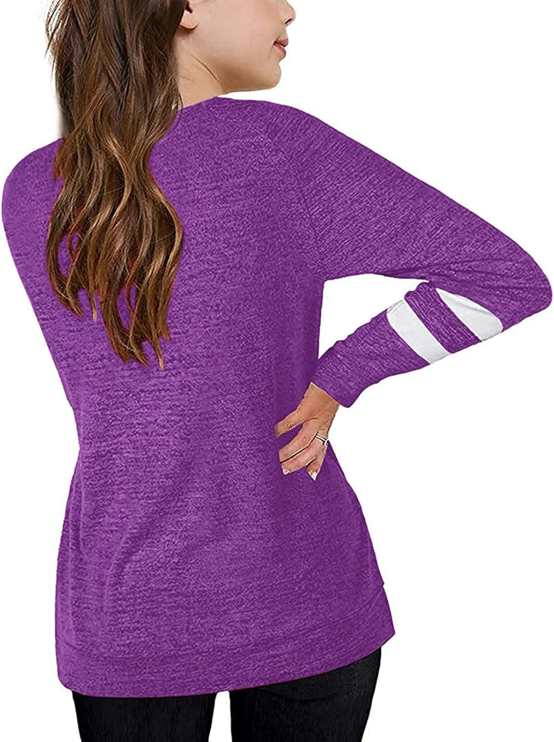 Baby Girl Clothes, Kids Girls Casual Crewneck Tunic Tops Long Sleeve Pullover Sweatshirt Casual Loose Blouse T-Shirt B33