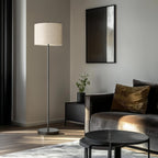 61" Farmhouse Industrial Floor Lamp for Living Room Standing Floor Lamp Rustic Floor Lamps for Living Room Bedroom Tall Lamps with Rotary Switch for Bedroom with Natural Linen Lamp Shade