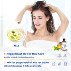 Peppermint Oil for Diffuser Skin Hair Massage, Essential Oil for Muscle Health Wellness-100Ml