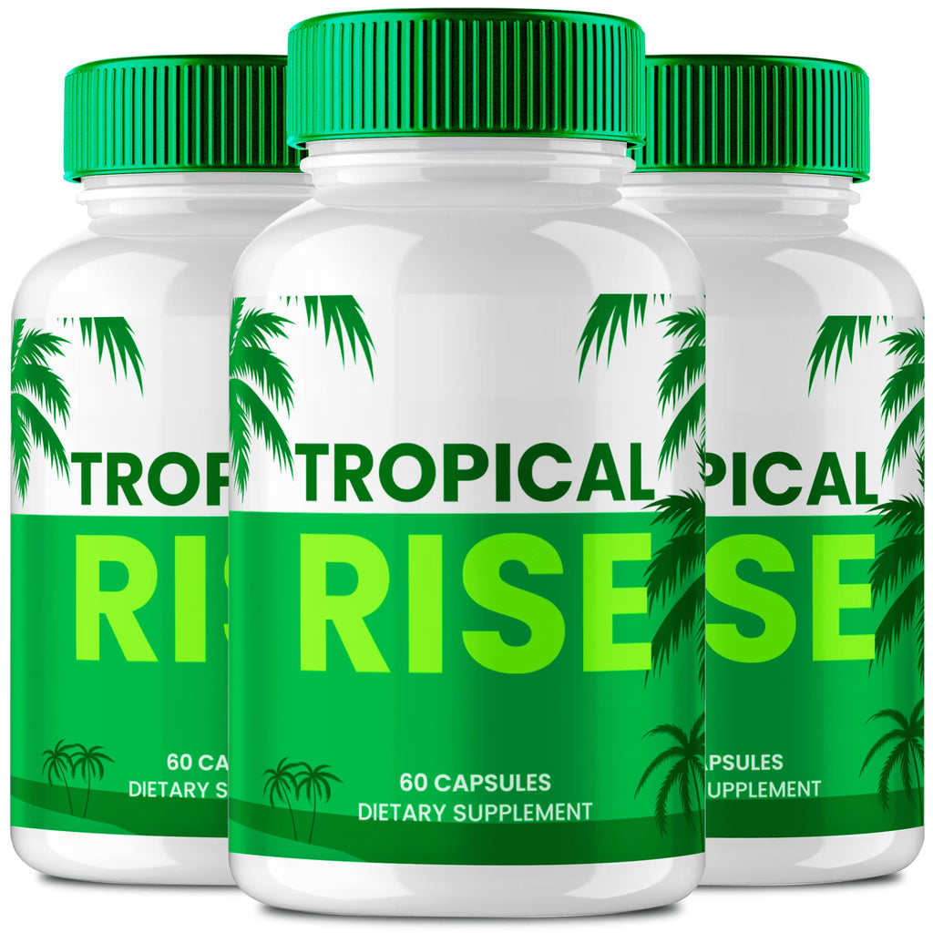 Tropical Rise Capsules, Official Tropical Rise Supplement Pills for Men - Maximum Strength, All Natural Support for Overall Health & Wellness, Tropicalrise Advanced Formula Reviews (3 Pack)
