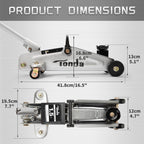Floor Jack, Hydraulic Portable Car Lift Jack, 1.5 Ton (3,000 Lb) Capacity (Silver)