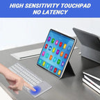 Portable Wireless Keyboard with Touchpad, Gray