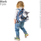 Wolf Backpack, Wolf Toys for Kids 3-5, Toddler Husky Stuffed Animal Gifts for 2 3 4 5 Year Old Girl Boy
