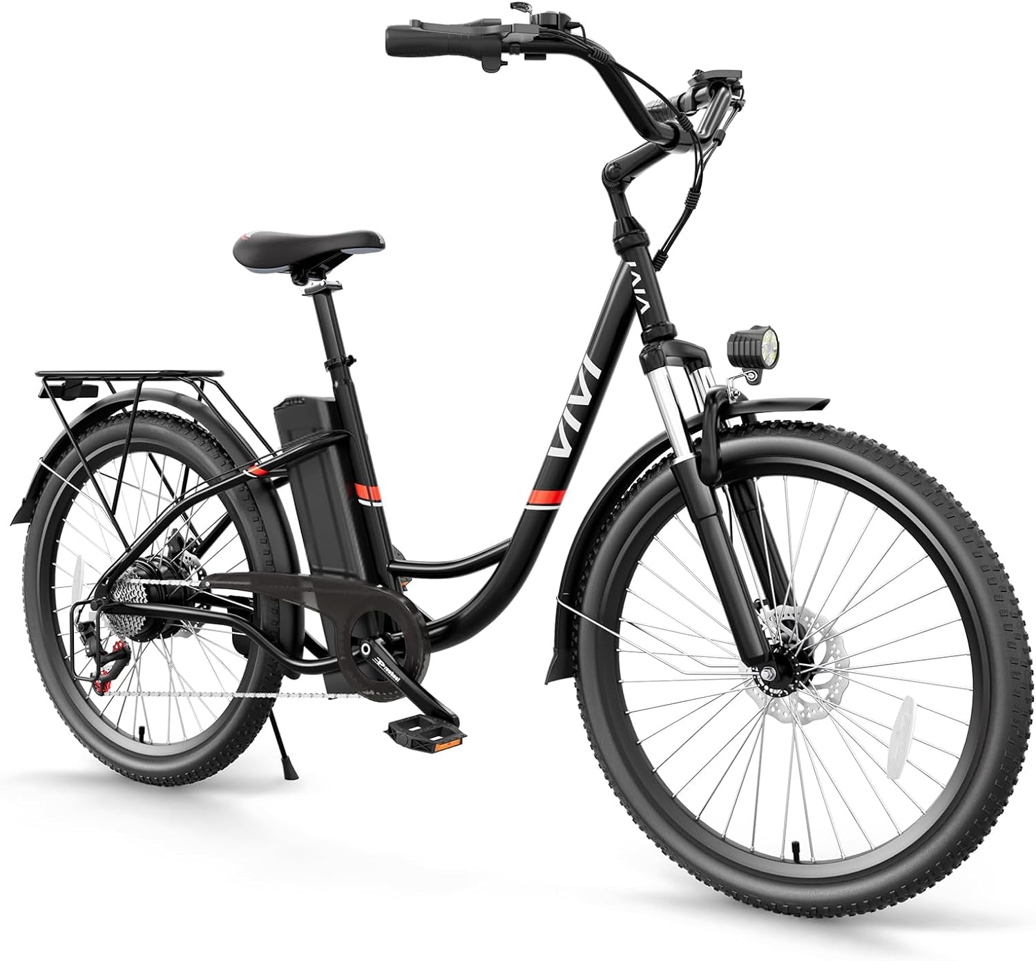 Electric Bike, 26" Electric Cruiser Bike 500W Ebike 20MPH Electric Bike for Adults, 48V Removable Battery, Professional 7 Speed E-Bike, Electric City Commuter Bicycle