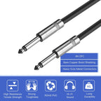 2Pack 100 Ft 1/4" to 1/4" Speaker Cables, True 12AWG Patch Cords, DJ/PA Audio Speaker Cable 12 Gauge Wire