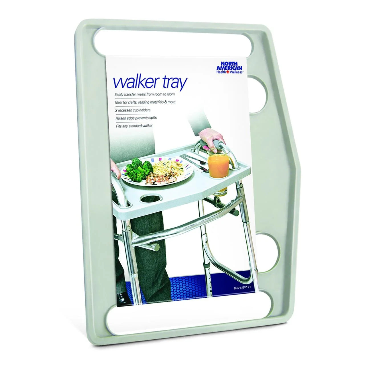North American Health + Wellness Universal Tray for Walkers, 15-3/4 In. X 1 In. X 20-3/4 In., 1 Count