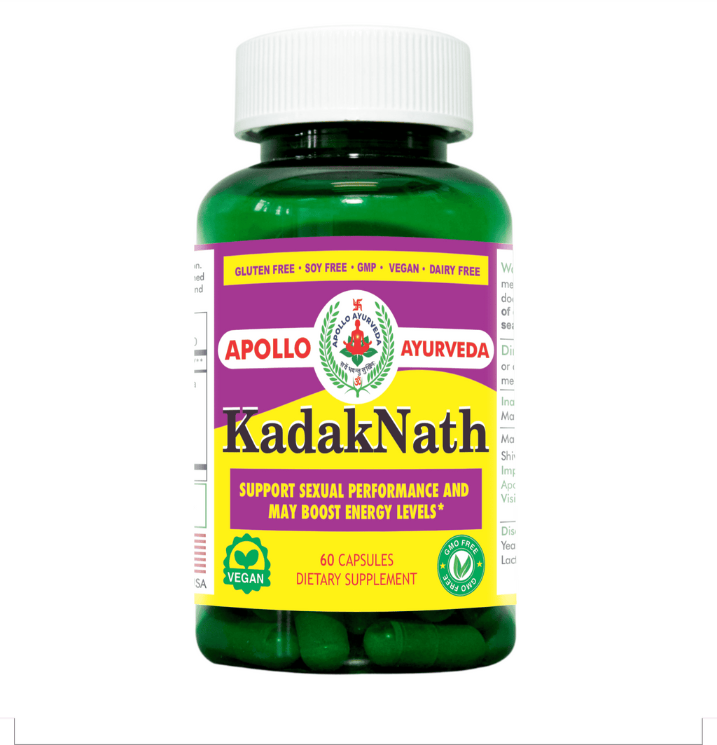 Kadaknath | Ayurvedic Vitality and Energy Capsules with Organic Ashwagandha, Himalayan Organic Shilajit and More - Herbal Supplement for Men'S Health & Wellness - 60 Capsules