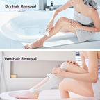 Electric Razors Shavers for Women, Bikini Trimmer 5 in 1 Lady Electric Shaver Razor Wet/Dry Face Razors for Face Nose Eyebrow Arms Armpit Legs Pubic Hair Area Painless Facial Hair Removal for Women