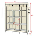 Ktaxon 69" Portable Closet Wardrobe Clothes Rack Storage Organizer & Shelf Home Cabinet