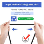 2Pack 100 Ft 1/4" to 1/4" Speaker Cables, True 12AWG Patch Cords, DJ/PA Audio Speaker Cable 12 Gauge Wire