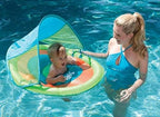 Baby Spring Float with Adjustable Canopy and UPF Sun Protection, Blue Lobster
