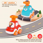 Amy&Benton Toddler Toy Cars Baby Toy Cars Press and Go Cars for Toddlers 1-3 Animal Cars Toy Cars for Boys 1 Year Old 1St Birthday Gifts 1-2 Years Old Boys Push Go Car Toys for 6-9-12-18 Months