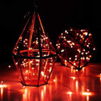 24 Pack Fairy Lights Battery Operated 6.6Ft 20 Led Mini String Lights Silver Wire Starry Lights for DIY Wedding Party Festival Halloween Christmas (Red)