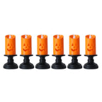 6-Pack Simulation Candle Lights, Flameless Candle Battery Operated Portable Safe Halloween Flickering Pumpkin Candle Lamps for Home Decor(Batteries Included)
