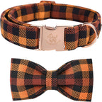 Dog Collar with Bow, Bowtie Dog Collar, Adjustable Fall Dog Collars for Small Medium Large Dogs