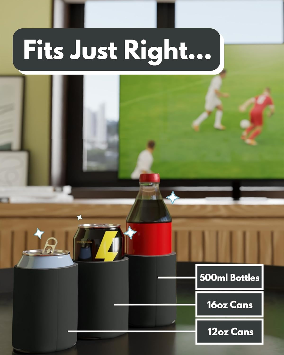 25 Pack Charcoal Blank Can Cooler Sleeves, Customizable Bulk Insulated Foam for Beer, Collapsible Plain Drink Holder, Cold Soda Insulator, 12Oz Regular, 16Oz Tall Cans