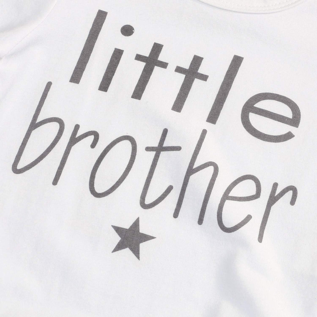 3Pcs Baby Boy Clothes Newborn Infant Bodysuit Summer Cotton Short Sleeve Romper +Pants+Hat Outfits Set (White#4, 6-12 Months)