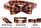 Dog Collar with Bow, Bowtie Dog Collar, Adjustable Fall Dog Collars for Small Medium Large Dogs
