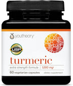 Turmeric Extra Strength - 1,000 Mg Turmeric Supplement - with 10 Mg Black Pepper - Curcumin Joint Support* - Soy, Dairy & Gluten Free - 60 Vegetarian Capsules