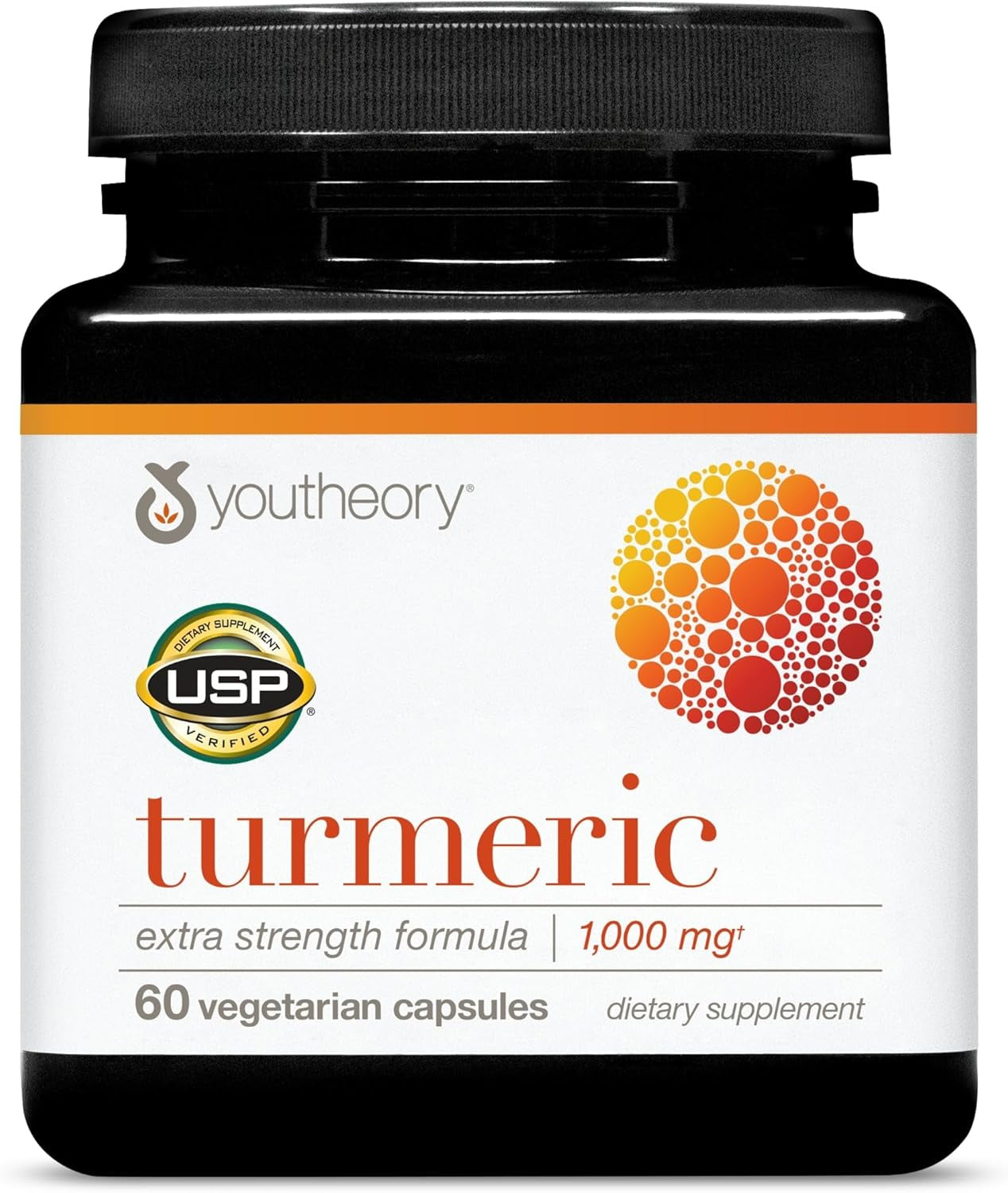 Turmeric Extra Strength - 1,000 Mg Turmeric Supplement - with 10 Mg Black Pepper - Curcumin Joint Support* - Soy, Dairy & Gluten Free - 60 Vegetarian Capsules