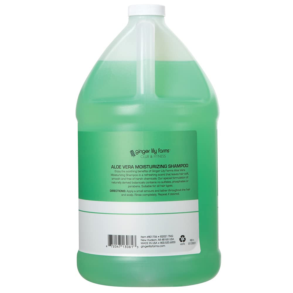 Club & Fitness Moisturizing Shampoo for All Hair Types, 100% Vegan & Cruelty-Free, Aloe Vera Scent, 1 Gallon (128 Fl Oz) Refill