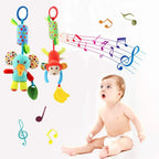 Baby Toys Infant Sensory Games Car Seats Stroller Crib Activities Montessori Learning Education Travel Essential Birthday Gifts for Newborns Toddlers Boys Girls Ages 3+ Months, Pack of 4