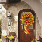23 Inch Artificial Autumn Fall Wreath Fall Door Wreaths Autumn Wreath Fall Wreaths Farmhouse Wreaths Thanksgiving Decor for Front Door