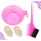 4Sets Professional Hair Dye Bowl Hair Dyeing Comb Brush Double Sided Salon Coloring Tool Easy to Use Wash